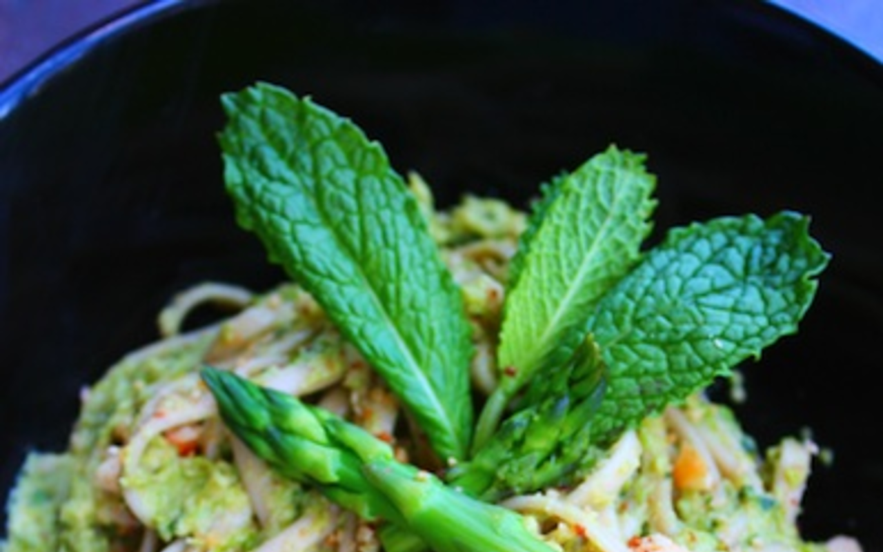 PRESTO: Vegan pesto made from asparagus is a great way to make dinner tonight.