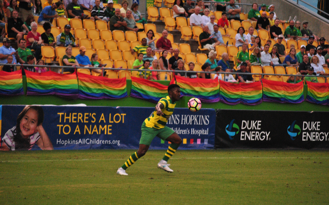 The Tampa Bay Rowdies celebrated Pride Night during Saturday's match