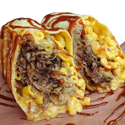 BBQ FRIED BURRITOBBQ Pulled Pork and Mac N Cheese Stuffed Burrito then Fried to Perfection!Location: Low N Slow Catering