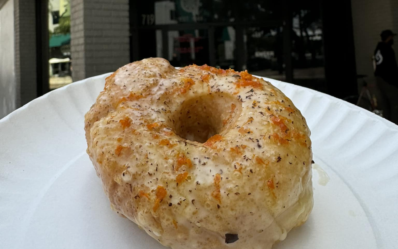 Kamran Mir’s ‘6 a.m. on 7th’ doughnut, available Sept. 1, 2024 at The Hub in Tampa, Florida.