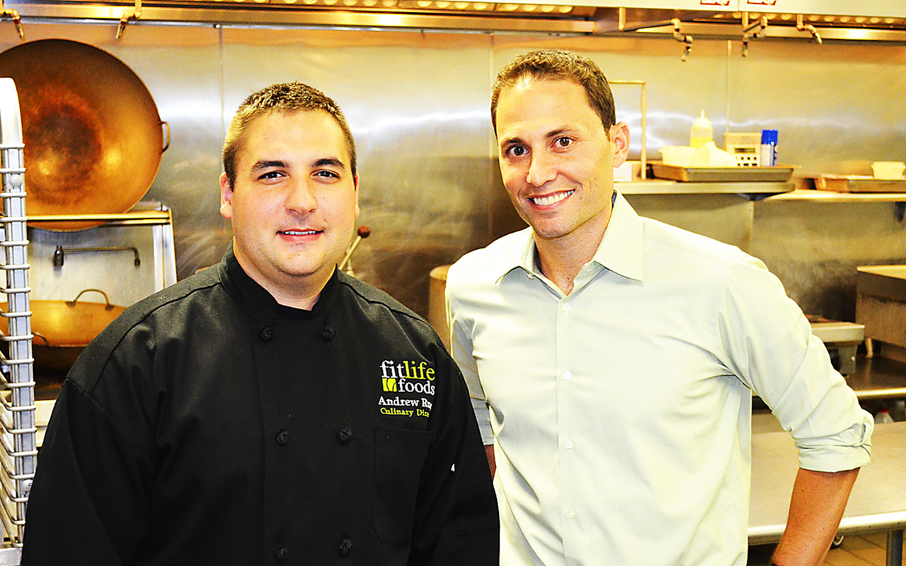 FIT TO SERVE: Fitlife Culinary Director Andrew Ruga (left) and owner David Osterweil.