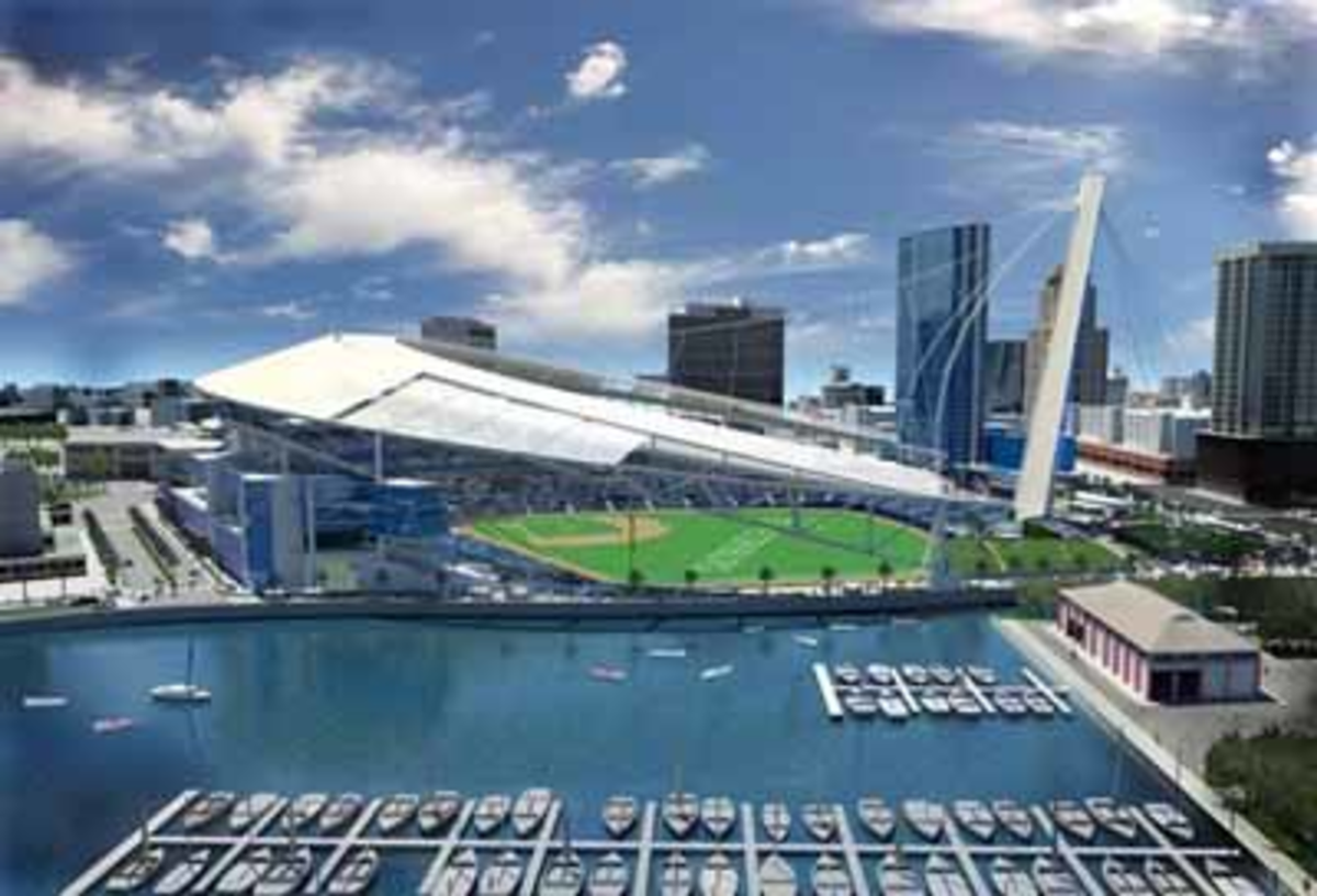 Artist rendering of the Rays waterfront ballpark