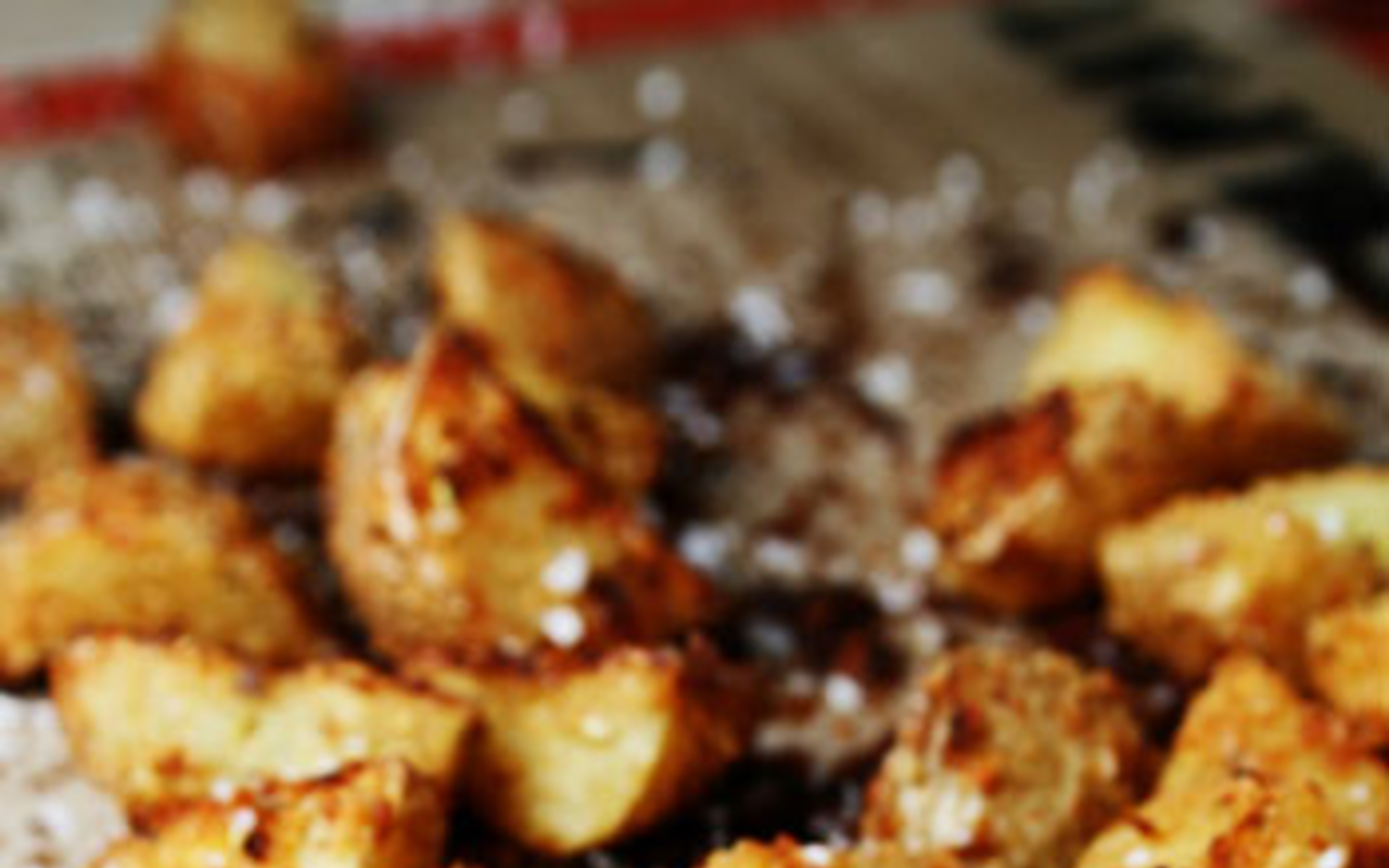 The Hungry Housewife's oven-roasted potatoes.