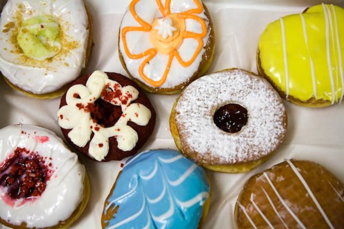 A variety of the donuts now available at St. Pete Bagel Company.