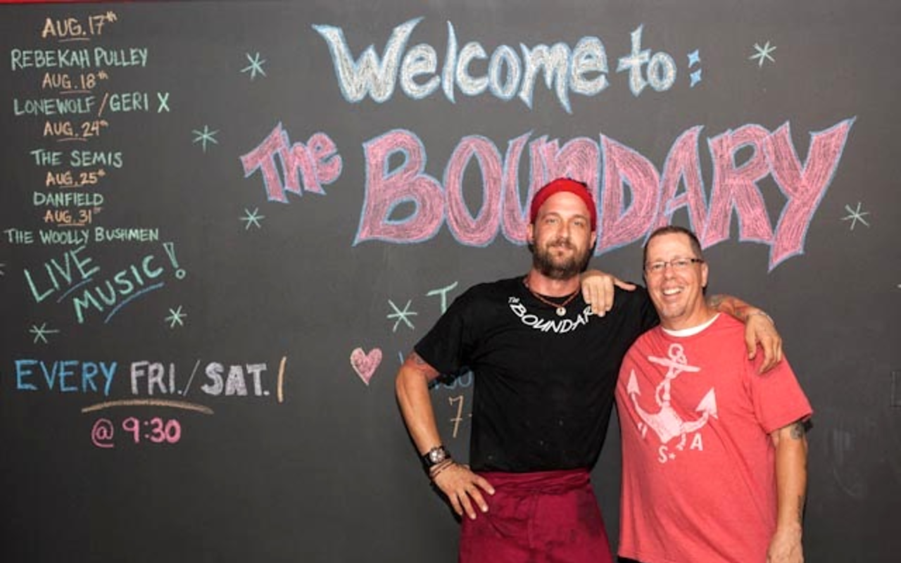 (Left to right) chef Jason Kingsley with partner Jim Wilson at the Boundary.