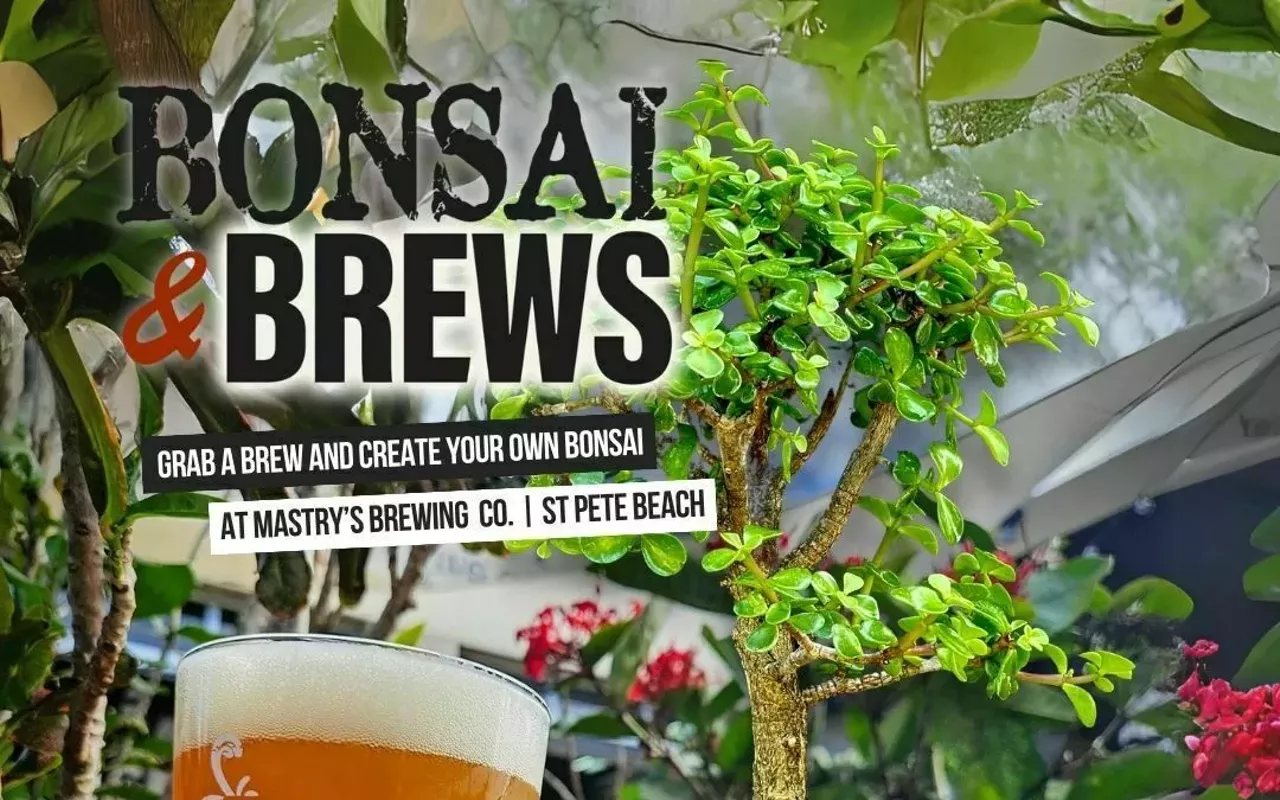 Image: Bonsai and Brews at Mastry's Brewing in St Pete Beach