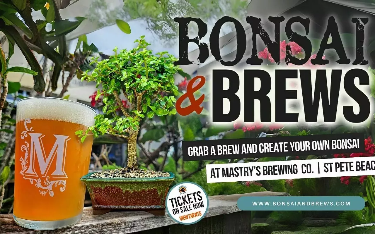 Image: Bonsai and Brews at Mastry's Brewing in St Pete Beach