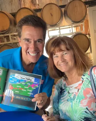 Denis Phillips signed author Donna Parrey's book