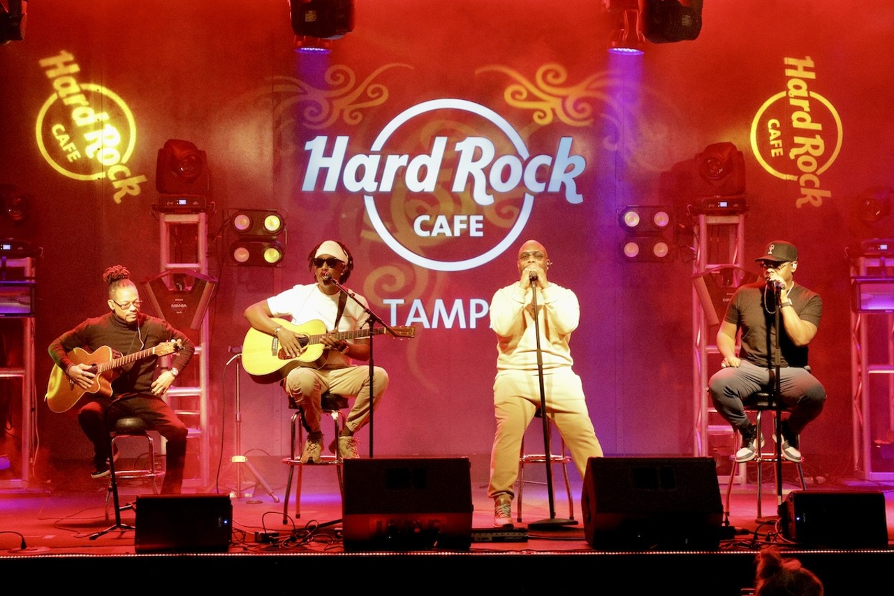 Boyz II Men played surprise pop-up sets at Tampa's Seminole Hard Rock Hotel & Casino on Valentine's Day