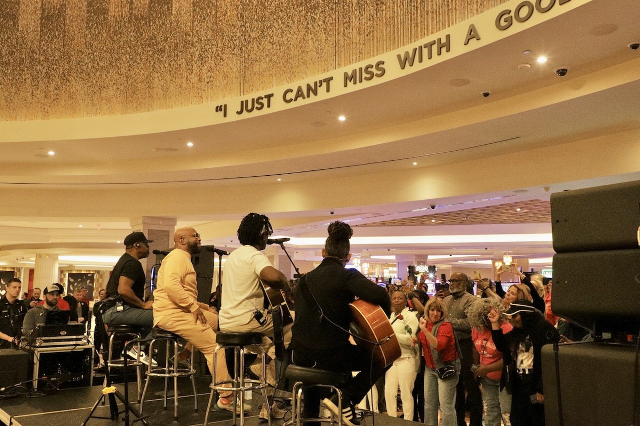 Boyz II Men played surprise pop-up sets at Tampa's Seminole Hard Rock Hotel & Casino on Valentine's Day
