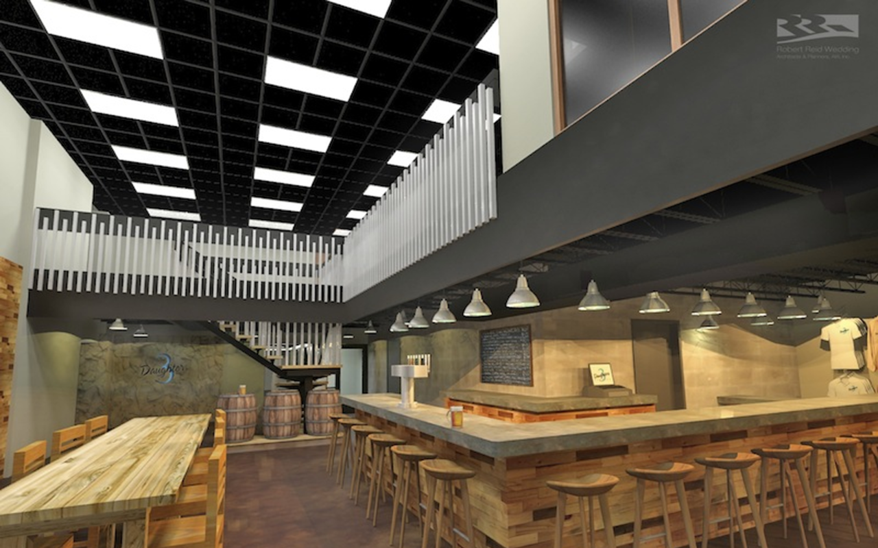 COMING SOON: The rendering shows 3 Daughters Brewing, opening soon in St. Pete’s Warehouse Arts District.