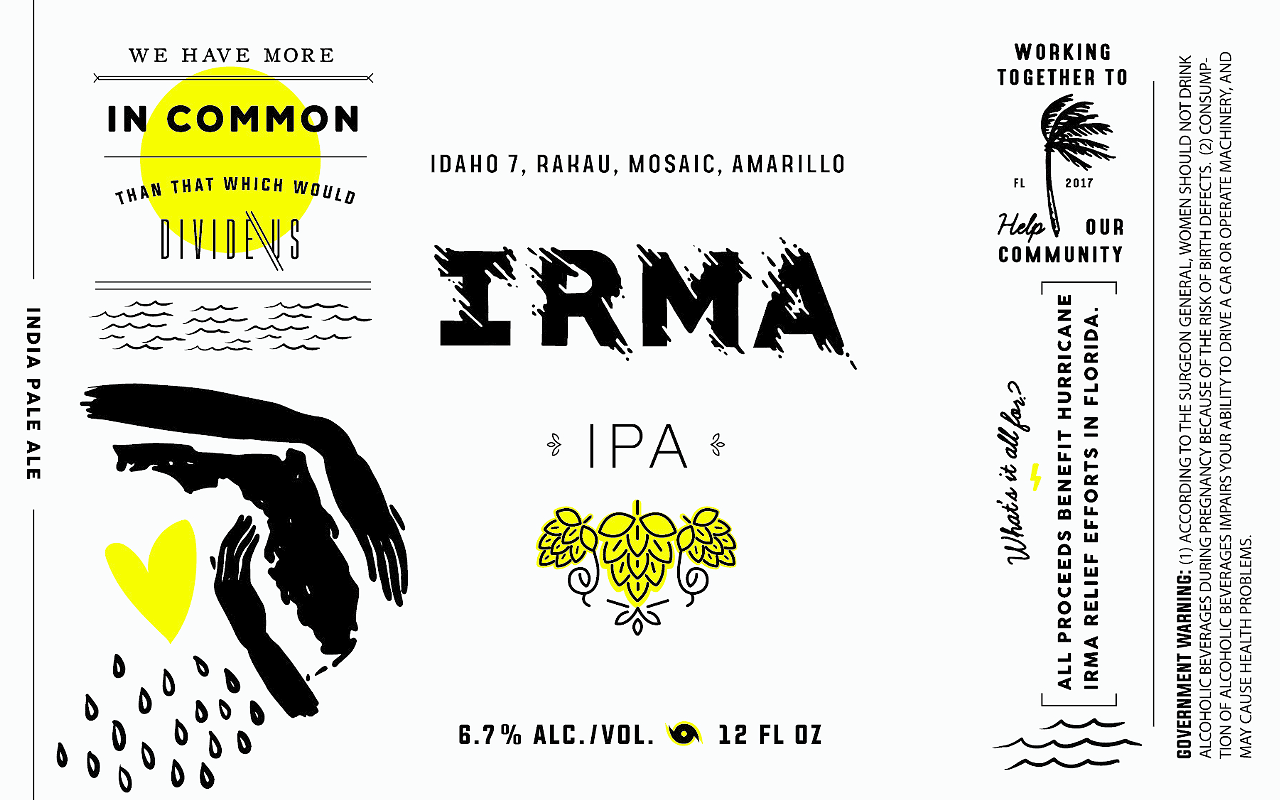 Donations that made the IRMA IPA happen include everything from hops to label art.