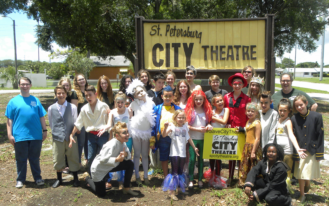 The cast and crew of the St. Petersburg City Theatre Summer Camp production of "The Little Mermaid." The summer camps have been consistent moneymakers for the theater.