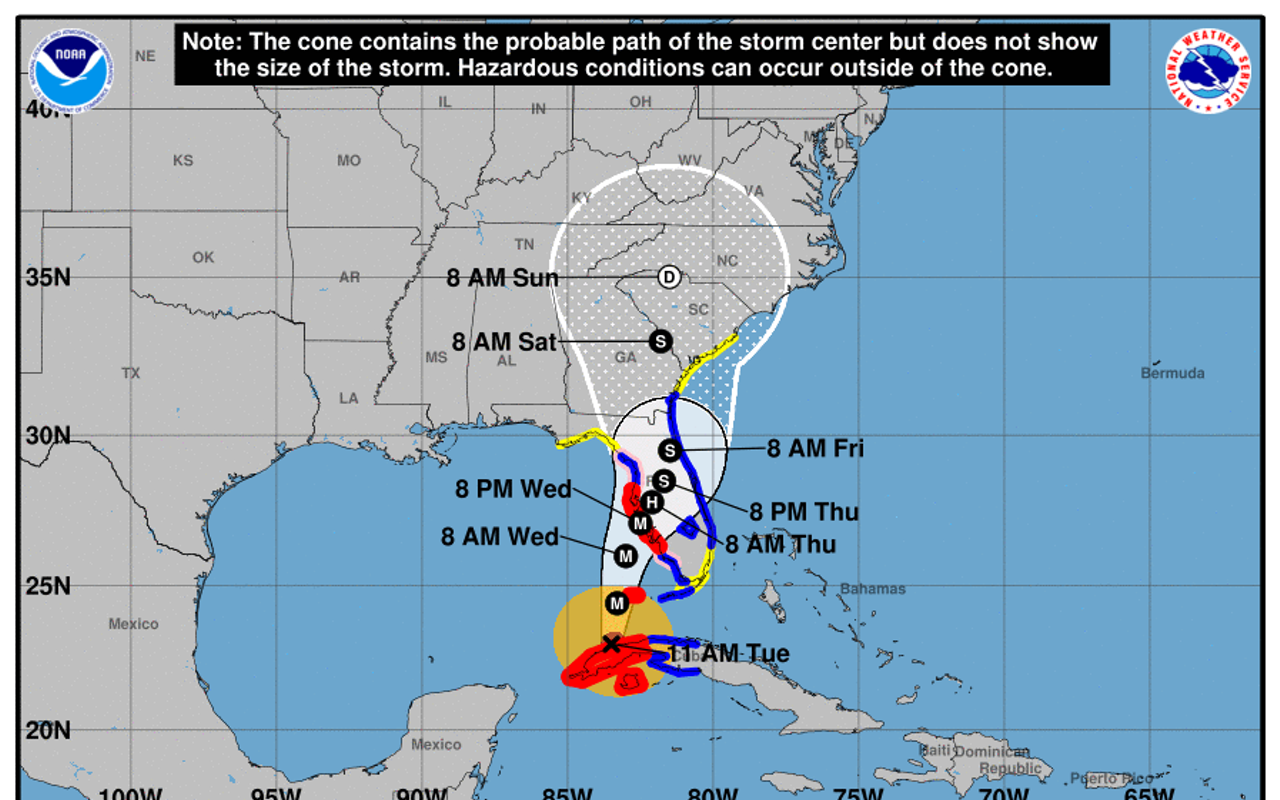 Category 3 Hurricane Ian shifts track just south of Tampa Bay
