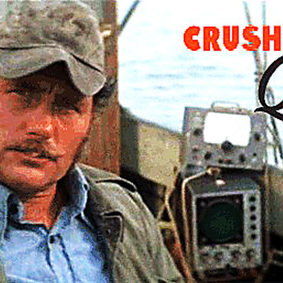 CRUSH ON QUINT: Quint sips on Narragansett lager in 1975’s Jaws, forever ingraining the beer in American pop culture.