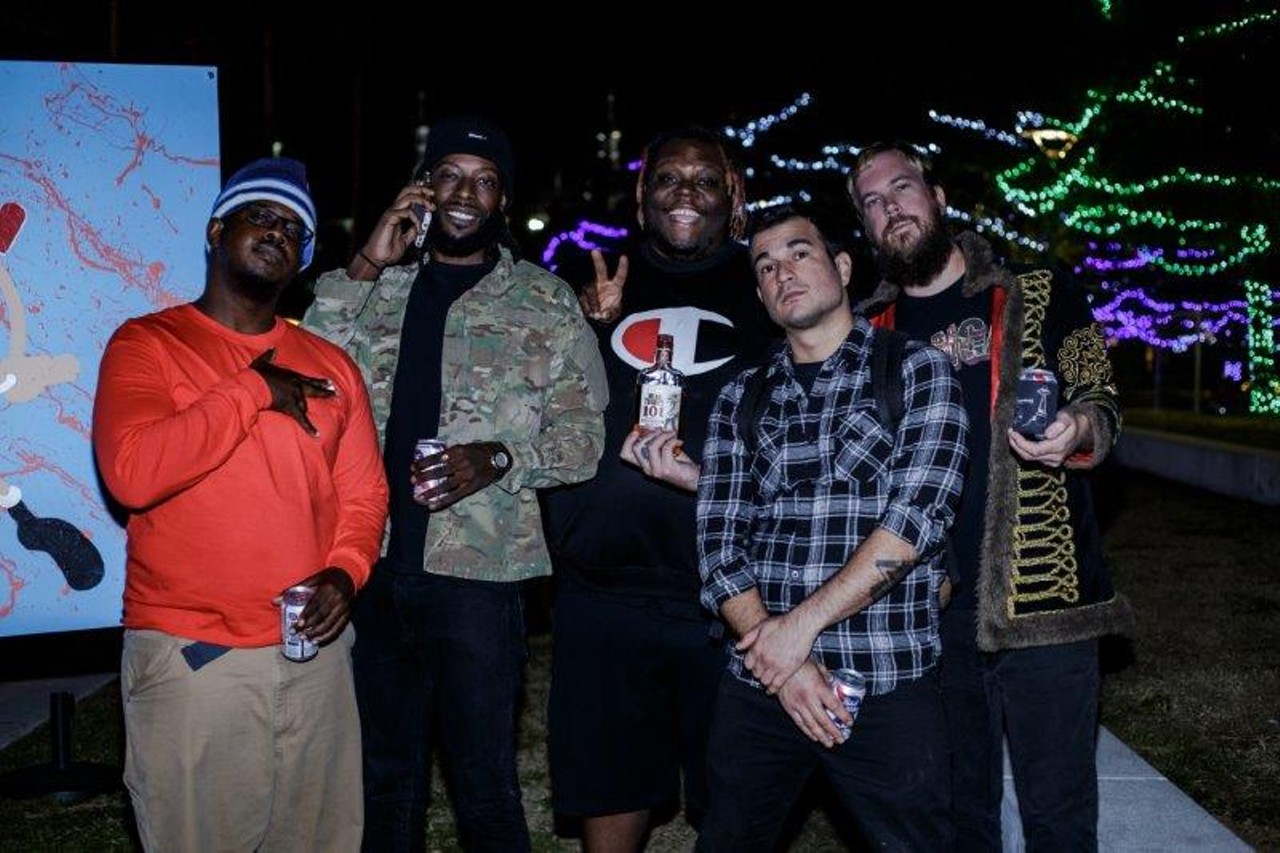 (L-R) Senyo, Beyo, DJ Knox, Scumrag and Wes Bland @ Rock The Park Tampa