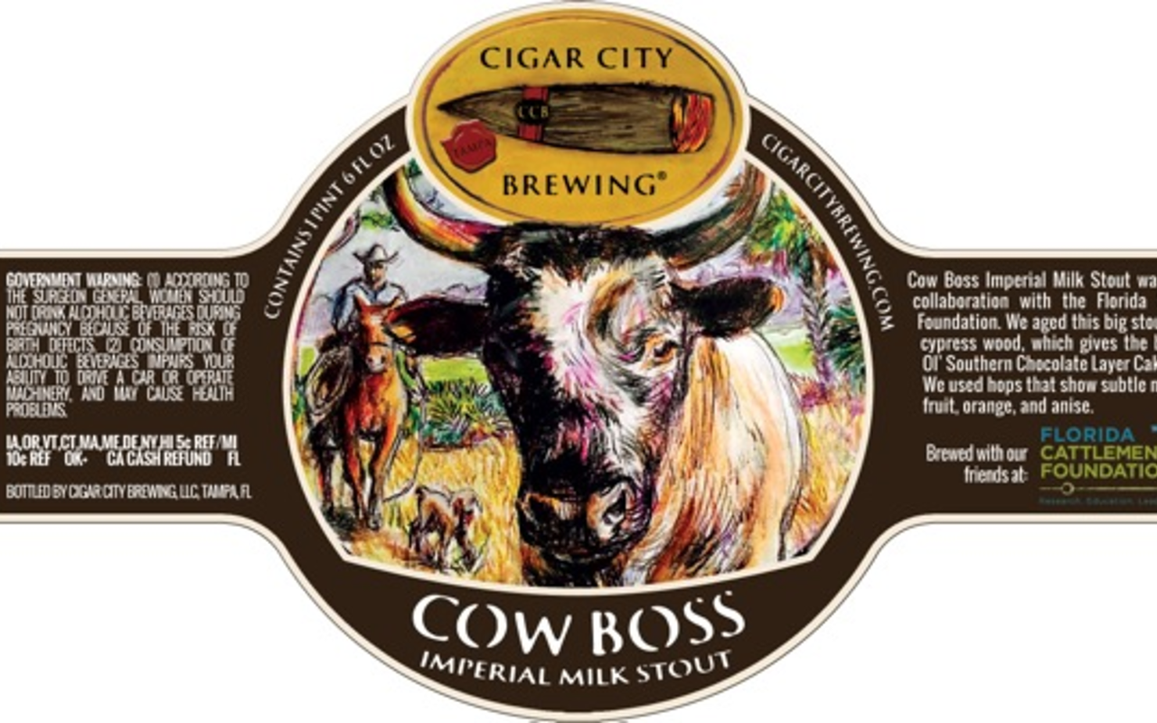 Cattle rancher Sean Sexton designed the label for Cigar City's new milk stout.