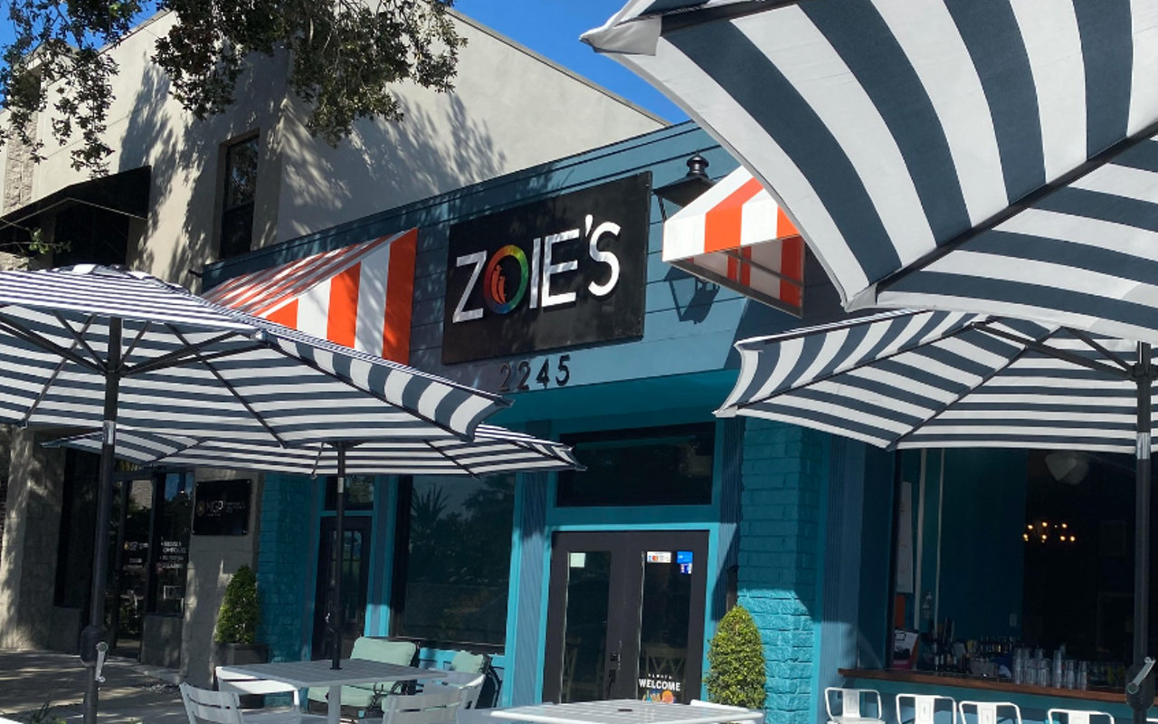 The exterior of Zoie's, which boasted Southern-inspired decor and food offerings.