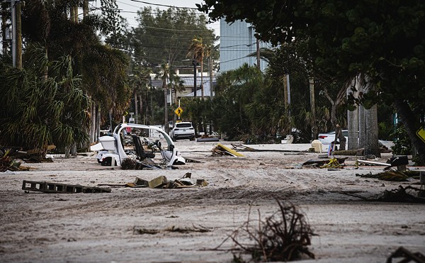 Treasure Island, Florida on Sept. 27, 2024, following Hurricane Helene.