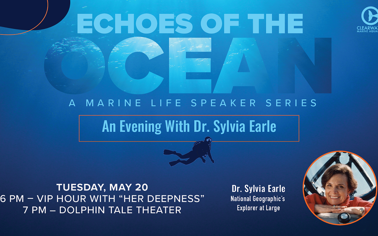 Image: Clearwater Marine Aquarium Welcomes World-Renowned Oceanographer Dr. Sylvia Earle at Speaker Series, May 20