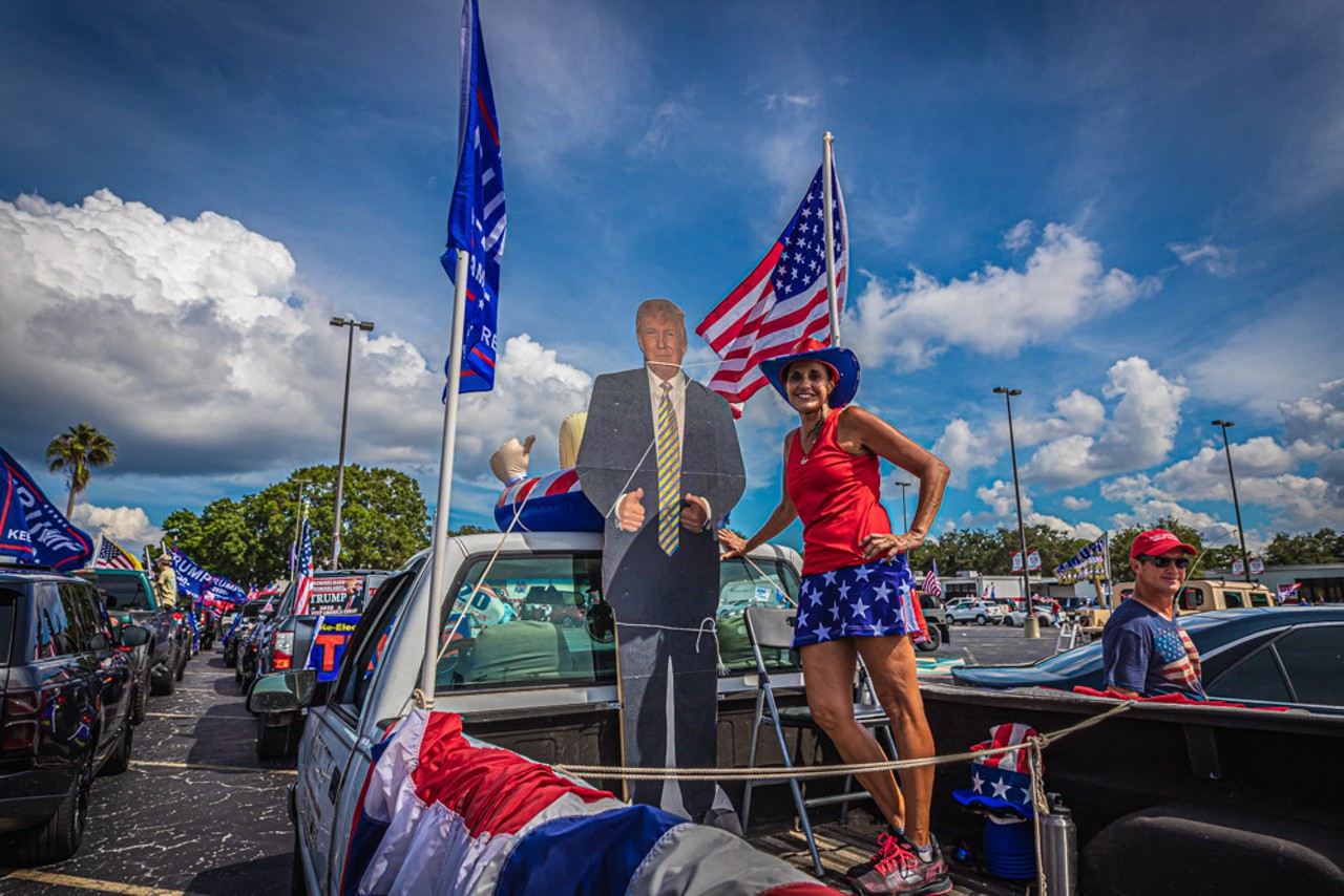 Clearwater Trump truck rally, featured Florida's &#145;Back the Blue&#146; rapper Forgiato Blow
