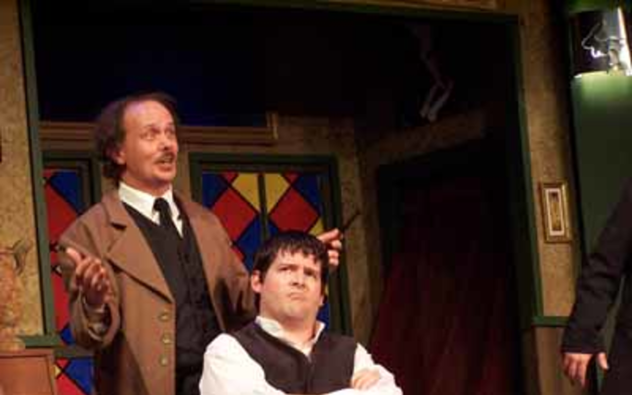 RACONTEURS: Chris Holcom (seated) as Picasso and Jason Vaughan Evans (standing) as Einstein.