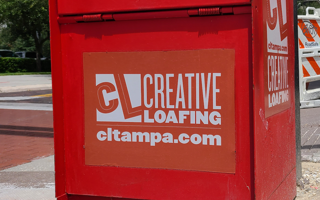 A Creative Loafing Tampa Bay box in Tampa, Florida on Aug. 10, 2022.
