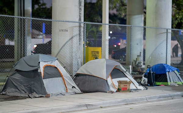 Tents in Downtown Miami.