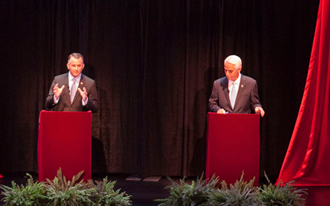 Jolly and Crist at a September debate.