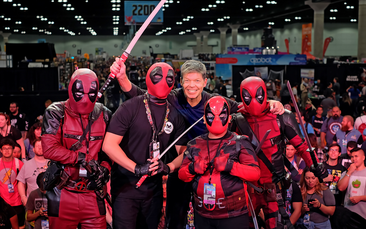 It's a safe bet that Rob Liefeld, center, will be surrounded by scores of fans dressed as his comics creation, Deadpool, when he appears at MegaCon Orlando.