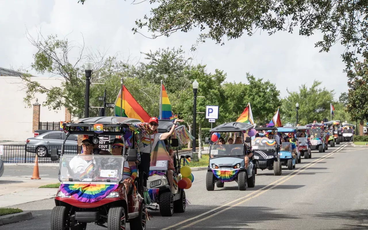 Dunedin's golf cart Pride parade 2022.