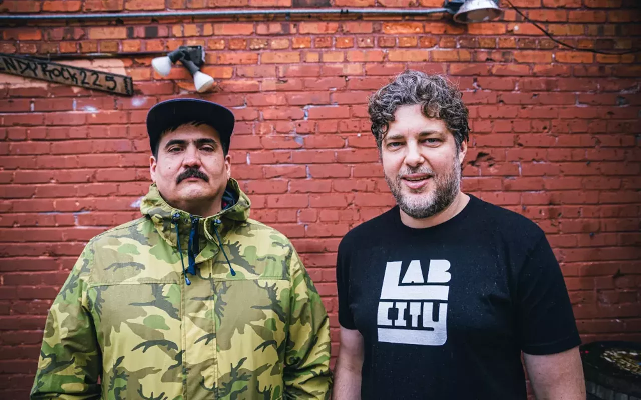Theo Severson (L) and Chris Wood at Crowbar in Tampa, Florida on May 20, 2021.