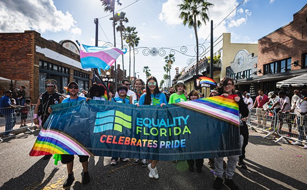 Equality Florida marching in Tampa Pride in Tampa, Florida on March 23, 2024.