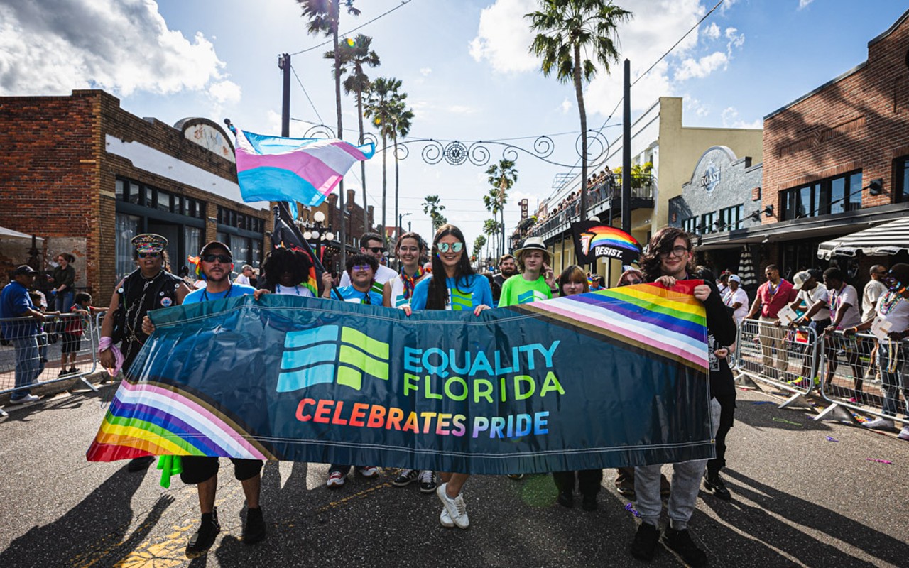 Equality Florida marching in Tampa Pride in Tampa, Florida on March 23, 2024.