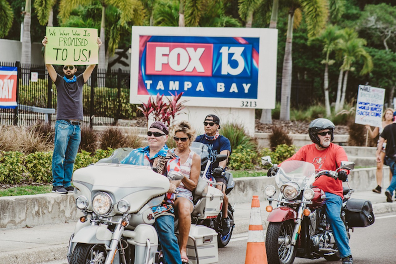 Everything we saw at Tampa's protest calling for Florida to end the coronavirus shutdown