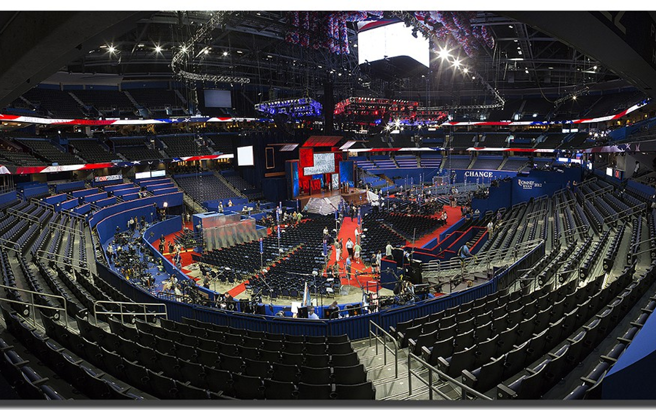 This ain't no hockey rink. The Tampa Bay Times forum has made an amazing transition technically and aesthetically to host the 2012 Republican national convention.