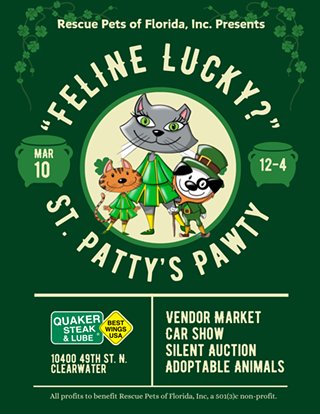 Image: "Feline Lucky?" St. Patty's Day Pawty Vendor Marketplace, Car Show and Fundraiser