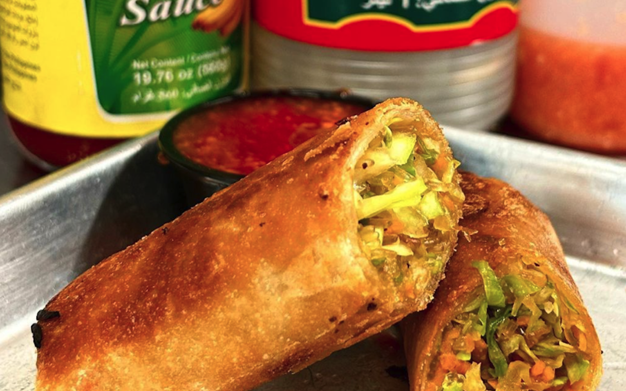 The Lucky Tigr&eacute;'s vegan pancit-filled lumpia, a one-off produced by the Tampa restaurant in February 2023.