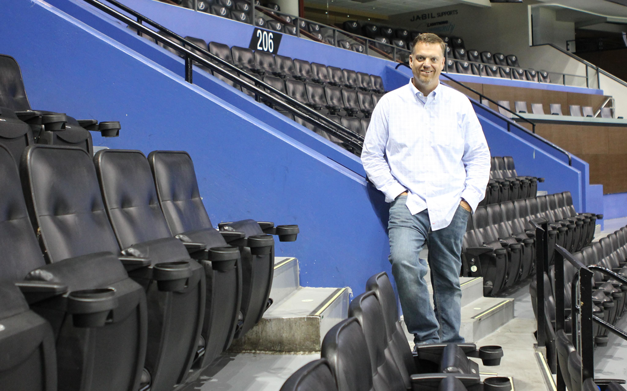 MAN WITH THE PLAN: Amalie Arena's Kevin Preast.