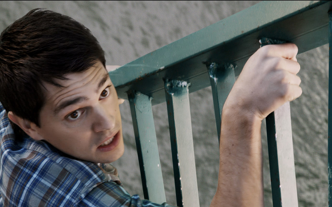 HANG IN THERE: Nicholas D'Agosto clings to life in Final Destination 5.