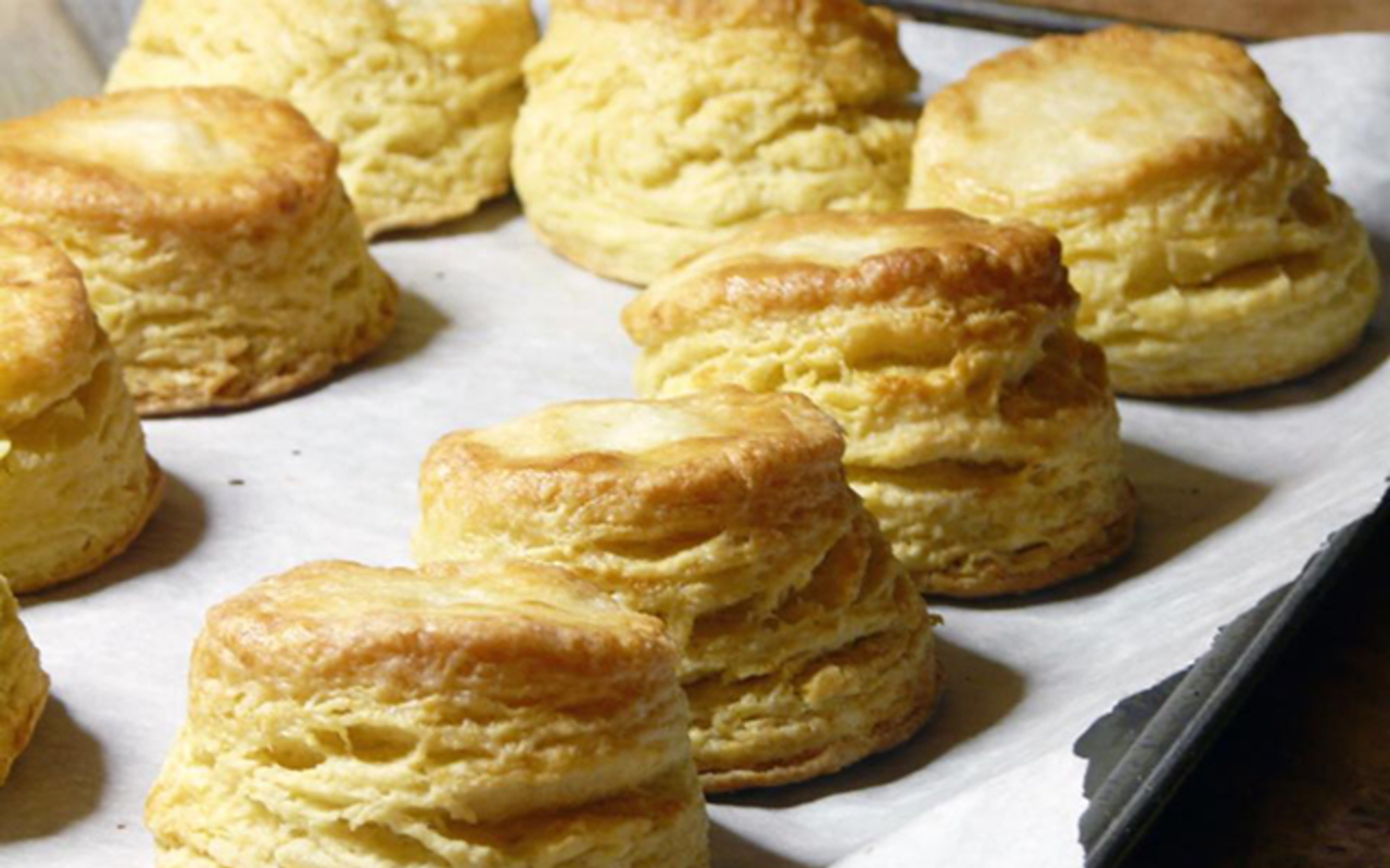 Buttermilk biscuits are made in house at Johnny Grits daily.