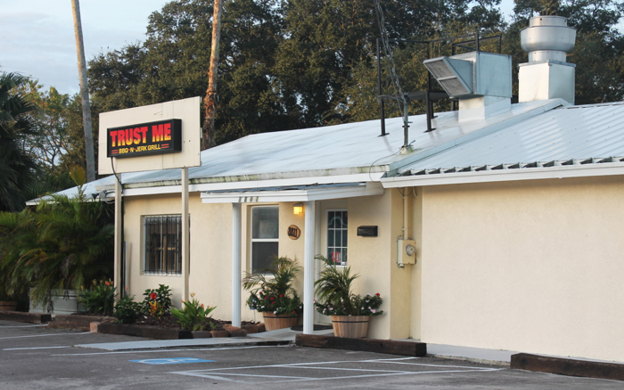 You'll find Trust Me's Jamaican-style barbecue in Riverview off U.S. 301.
