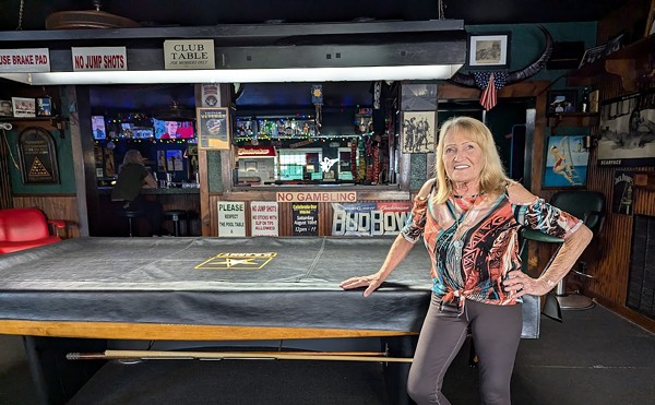 Mary Green, who celebrates her 25 years behind the bar at St. Pete's Flamingo Bar in November.