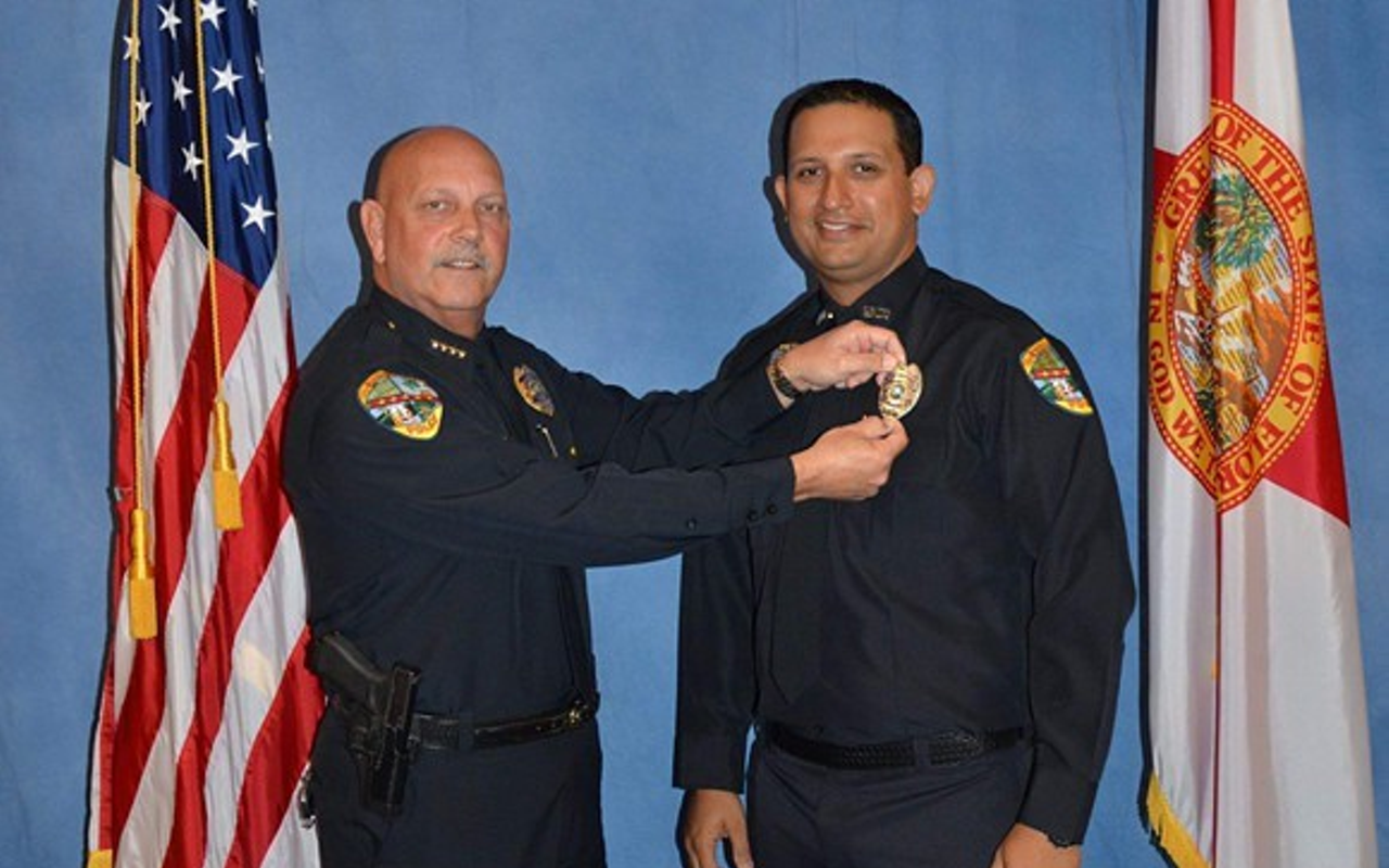 Photo of Officer Nouman Raja, right.