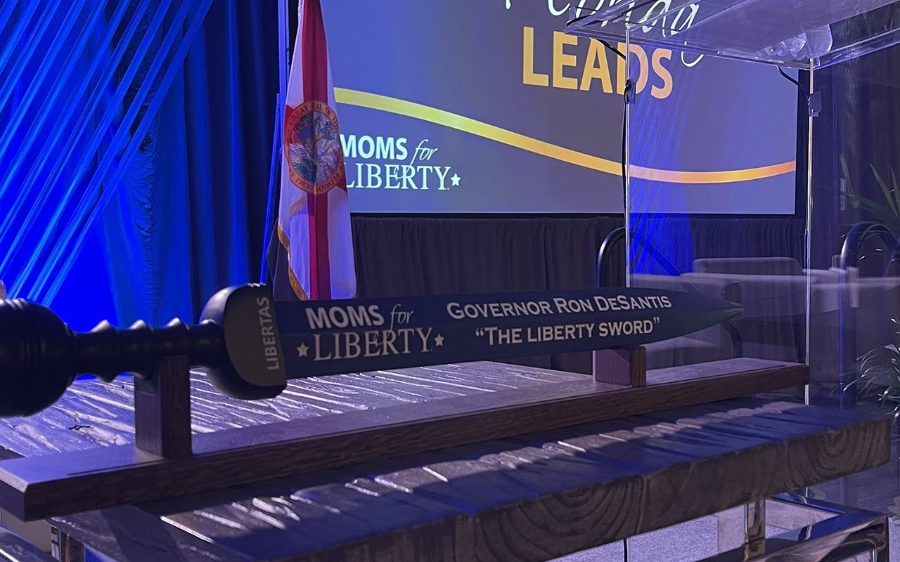 After attacking gender identity at Tampa Moms for Liberty summit, Florida Gov. DeSantis receives 'Liberty Sword'