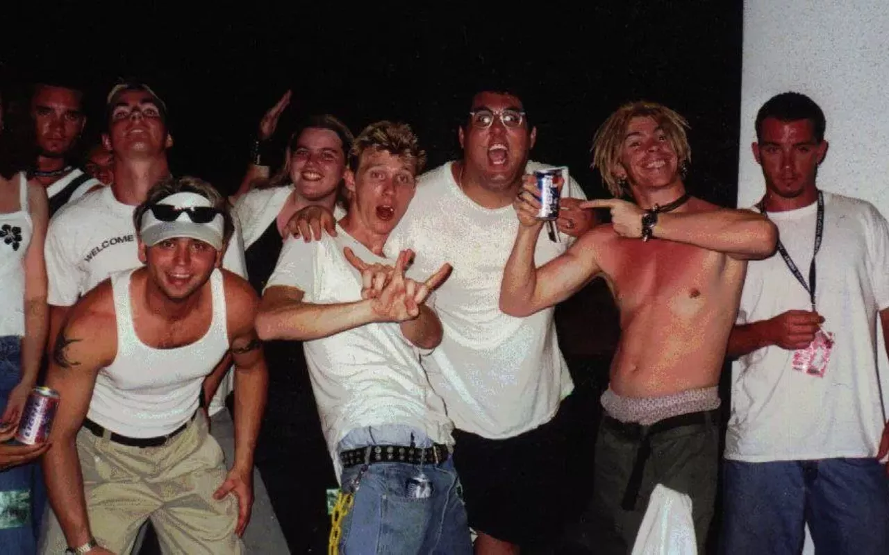 Members of The Whyioughtas in Dallas c. 1999.