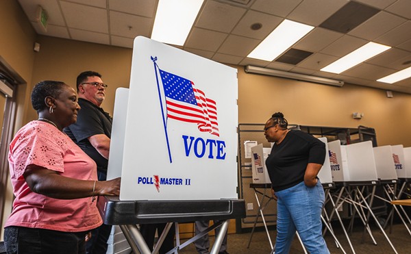 Setup at a Hillsborough County early voting site on Aug. 2, 2024.