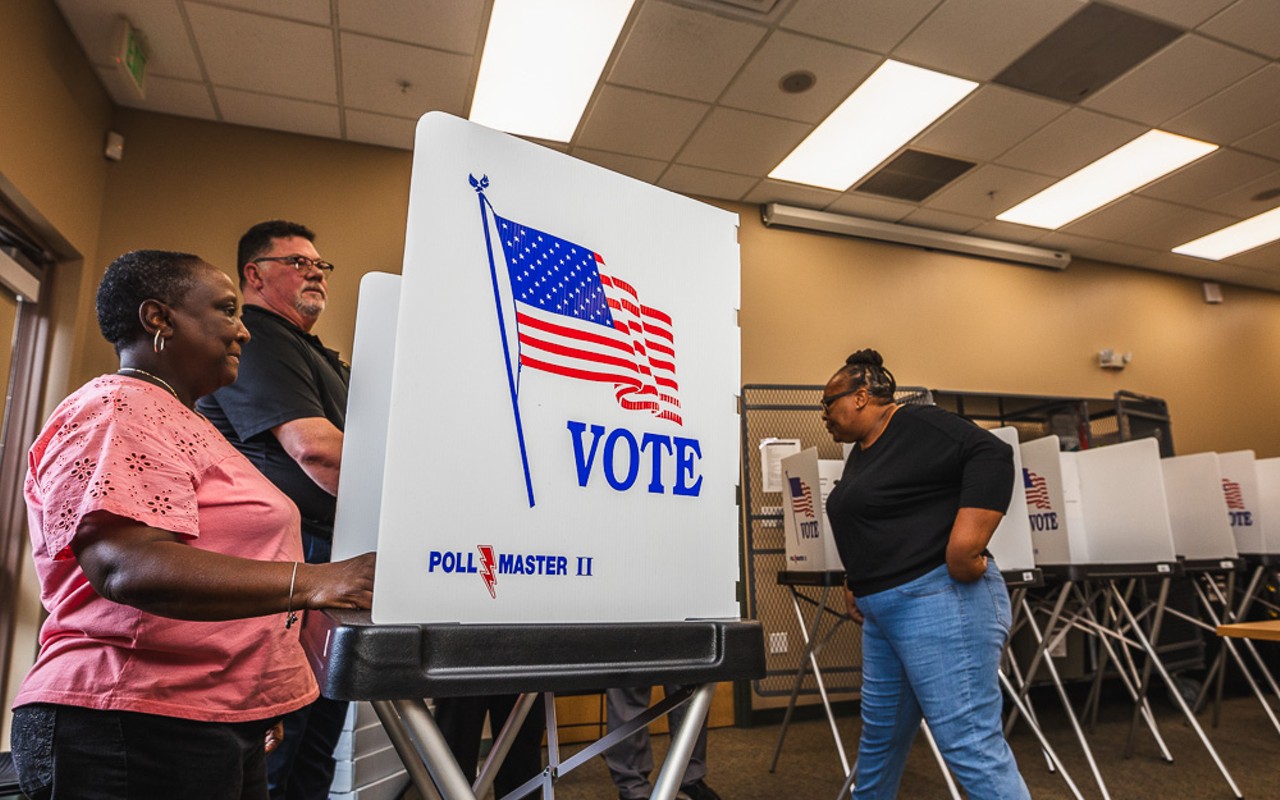 Setup at a Hillsborough County early voting site on Aug. 2, 2024.