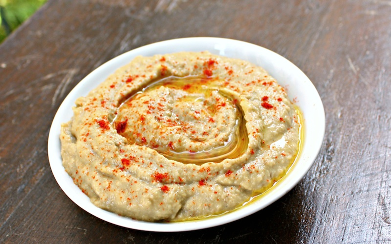 SCOOP-WORTHY: Adding roasted 
eggplant to a traditional hummus recipe adds smokiness and depth to the dip.