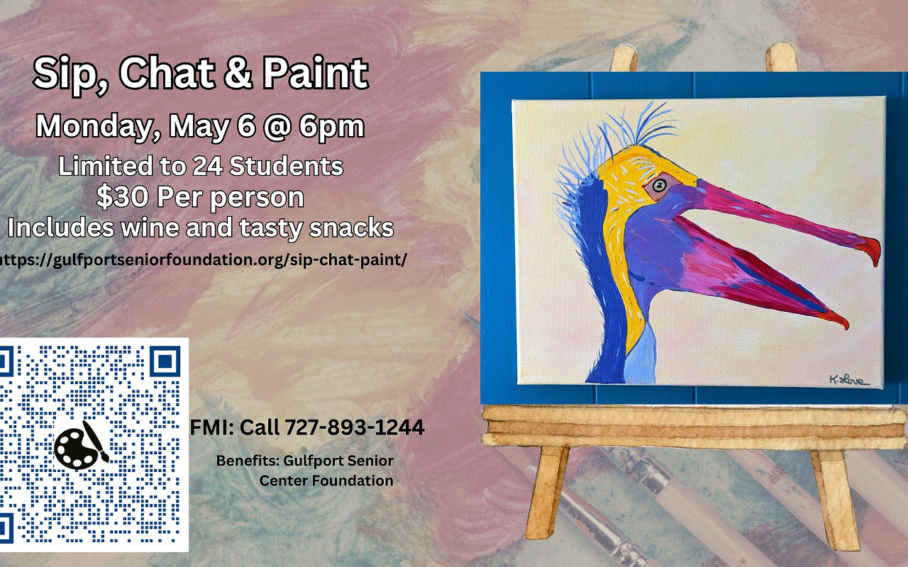 Image: Foundations of Art: Sip, Chat & Paint a Florida Pelican